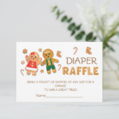Kerstmis peperkoek koekjesluier Raffle Kaart (Staand voorkant)