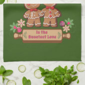 Kerstmis peperkoek Liefde Keuken Handdoek (Gevouwen)