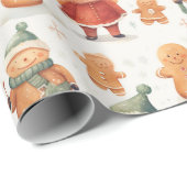 Kerstmis peperkoek mannen cadeaupapier (Rol Hoek)