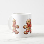 Kerstmis peperkoek mannen koffiemok (Voorkant links)