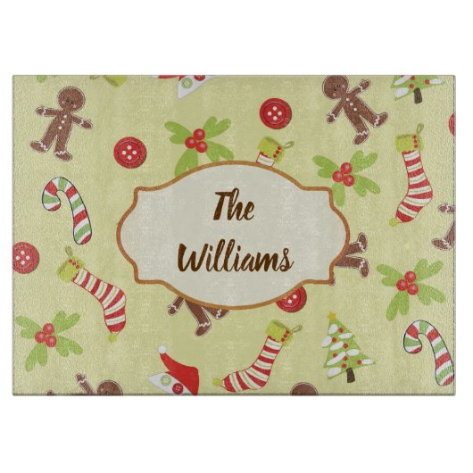 Kerstmis peperkoek mannen snijplank (Voorkant)