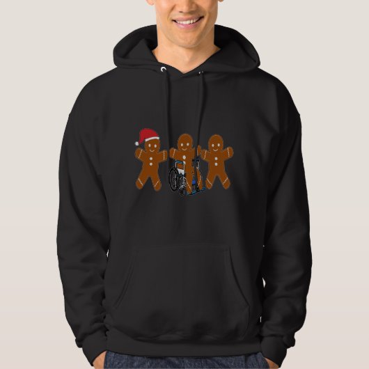 Kerstmis peperkoek, Rolstoel Hoodie (Voorkant)