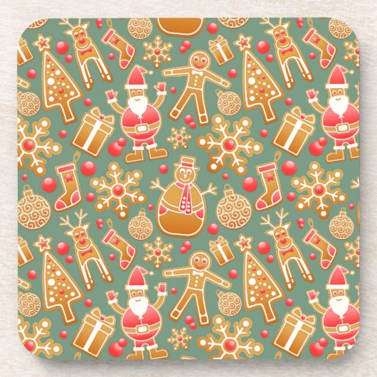 Kerstmis peperkoek sint onderzetter (Voorkant)