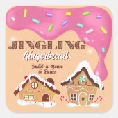 Kerstmis Peperkoek Sticker (Voorkant)