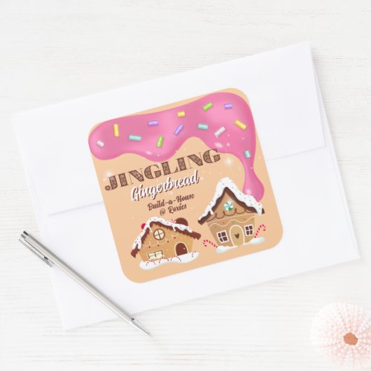 Kerstmis Peperkoek Sticker (Envelop)