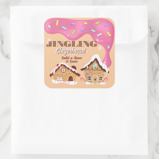Kerstmis Peperkoek Sticker (Tas)
