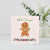 Kerstmis peperkoek Vrouw Kaart (Staand voorkant)