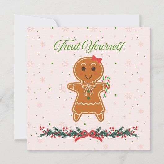 Kerstmis peperkoek Vrouw Kaart (Voorkant)