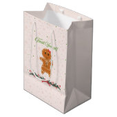 Kerstmis peperkoek Vrouw Medium Cadeauzakje (Voorkant Gekanteld)