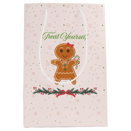 Kerstmis peperkoek Vrouw Medium Cadeauzakje (Voorkant)