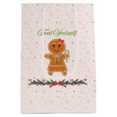 Kerstmis peperkoek Vrouw Medium Cadeauzakje (Achterkant)