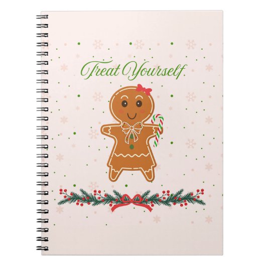 Kerstmis peperkoek Vrouw Notitieboek (Voorkant)