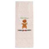 Kerstmis peperkoek Vrouw Wijn Cadeautas (Achterkant)