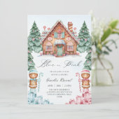 Kerstmis peperkoek Winter Baby Geslacht onthullen Kaart (Staand voorkant)