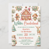 Kerstmis peperkoek Winter Onederland Verjaardag Kaart (Voorkant)