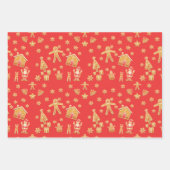 Kerstmis peperkoek Wonderland Inpakpapier Vel (Voorkant 2)