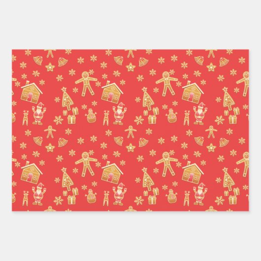 Kerstmis peperkoek Wonderland Inpakpapier Vel (Voorkant 2)