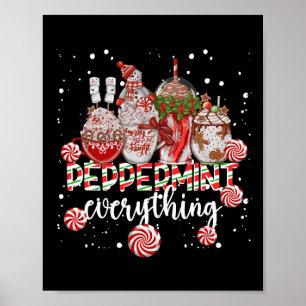 Kerstmis Pepermunt Alles Koffie Chocolade M Poster