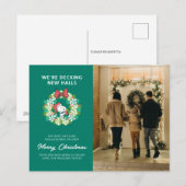 Kerstmis Pepermunt Holiday Krans Feestdagenkaart (Voorkant / Achterkant)