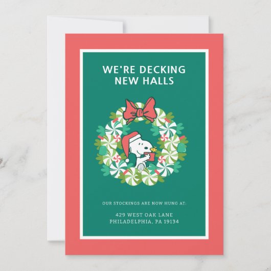 Kerstmis Pepermunt Kerstkrans Feestdagenkaart (Voorkant)