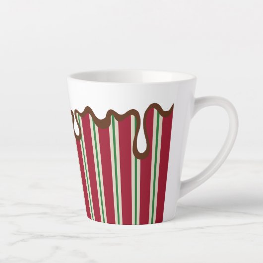 Kerstmis Pepermunt Koffiekop Latte Mok (Rechts)