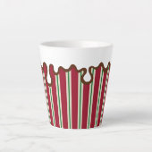Kerstmis Pepermunt Koffiekop Latte Mok (Voorkant)