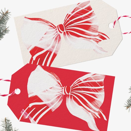 Kerstmis Pepermunt Schotland Geruit Met Strik Holi Cadeaulabel