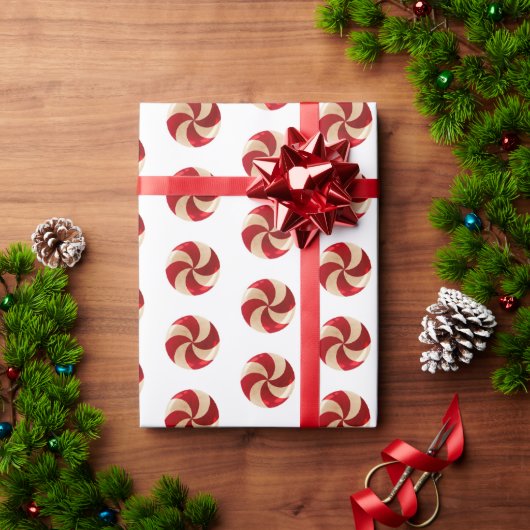 Kerstmis pepermunt snoepstok cadeaupapier (Feestdagen Geschenken)