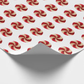 Kerstmis pepermunt snoepstok cadeaupapier (Hoek)