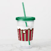 Kerstmis Pepermunt Tumbler Acryl Drinkbeker (Links)