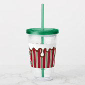 Kerstmis Pepermunt Tumbler Acryl Drinkbeker (Voorkant)