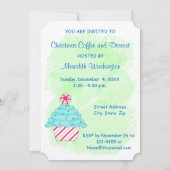 Kerstmis Peppermint Cupcake Coffee Dessert Party Kaart (Achterkant)