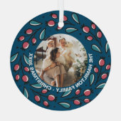 Kerstmis - persoonlijk Lijst met Wreatfoto's Glas Ornament (Achterkant)