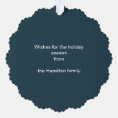 Kerstmis - persoonlijk Lijst met Wreatfoto's Ornament Kaart (Achterkant)