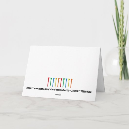 KERSTMIS Persoonlijk of Zakelijk Golfen Kaart (Achterkant)