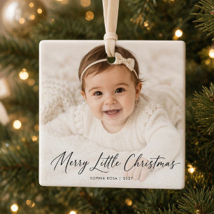 Kerstmis Persoonlijke Baby Foto  Keramisch Ornament