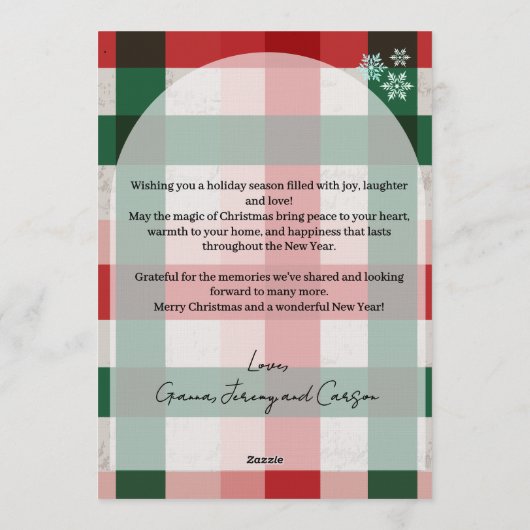 Kerstmis Persoonlijke Foto Kaart (Achterkant)