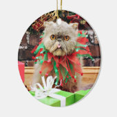 Kerstmis - Perzische kat - Frannie Keramisch Ornament (Links)