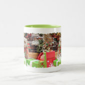 Kerstmis - Perzische kat - Morrison Tweekleurige Koffiemok (Center)