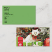 Kerstmis - Perzische kat - Toby Visitekaartje (Voorkant / Achterkant)