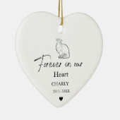 Kerstmis Pet Kat Hond Memorial naam Keramisch Ornament (Rechts)