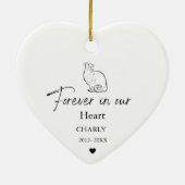 Kerstmis Pet Kat Hond Memorial naam Keramisch Ornament (Achterkant)