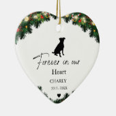 Kerstmis Pet Kat Hond Memorial naam Keramisch Ornament (Rechts)