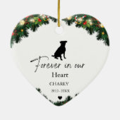Kerstmis Pet Kat Hond Memorial naam Keramisch Ornament (Achterkant)