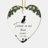 Kerstmis Pet Kat Hond Memorial naam Keramisch Ornament (Links)