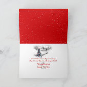 Kerstmis pet op Irish Setter in sneeuwvlokken Kaart (Binnen)