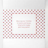 Kerstmis Pet Typografie | Foto | Stippen Drieluik Wenskaart (Binnenkant midden)