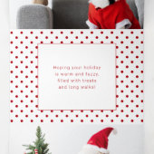 Kerstmis Pet Typography | Foto | Stippen Drieluik Wenskaart (Binnenkant midden)