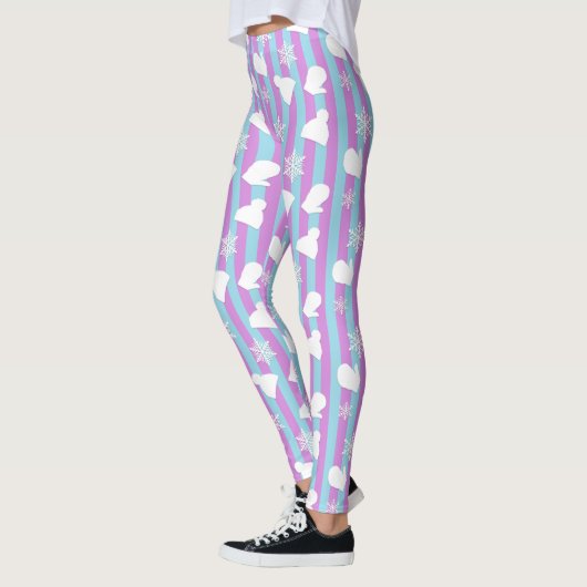 Kerstmis, Pet van de winter, witte sneeuwvlokken Leggings (Links)