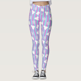 Kerstmis, Pet van de winter, witte sneeuwvlokken Leggings